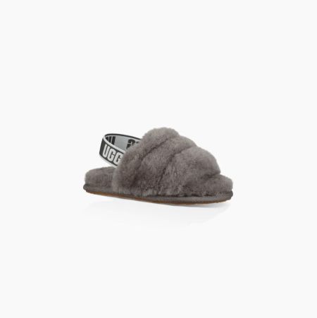 UGG Fluff Yeah - Badesandaler Småbarn - Dyp Grå (NO-C906)